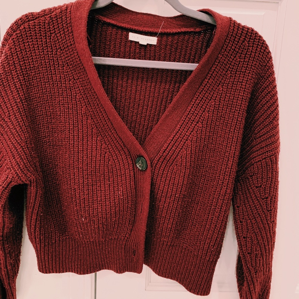 LA hearts (PacSun) burgundy cardigan